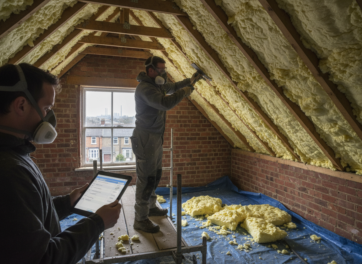 Spray Foam Removal in Brigg