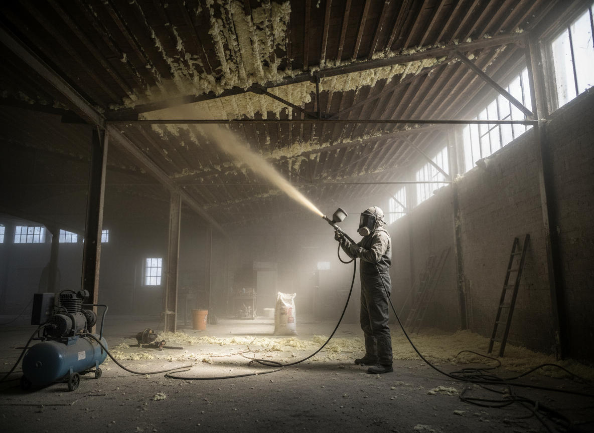 Sand Blasting Spray Foam Insulation Removal in Scunthorpe, North Lincolnshire